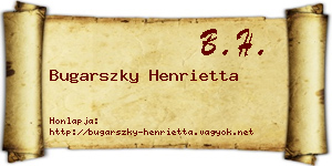 Bugarszky Henrietta névjegykártya